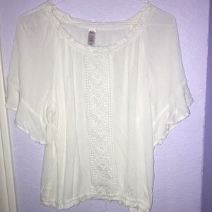 Justice White blouse girls flowy good condition pictures church formal day